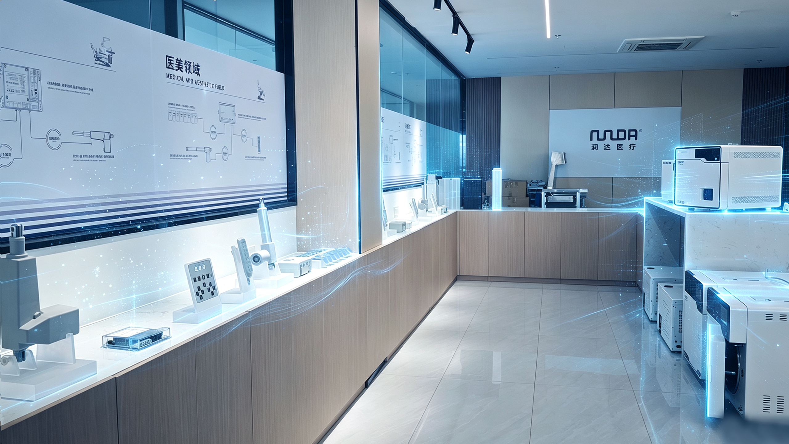 RUNDA medical equipment showroom for control systems and infection control solutions