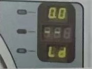 RUNDA 8A brochure photograph of the illuminated digital operating display